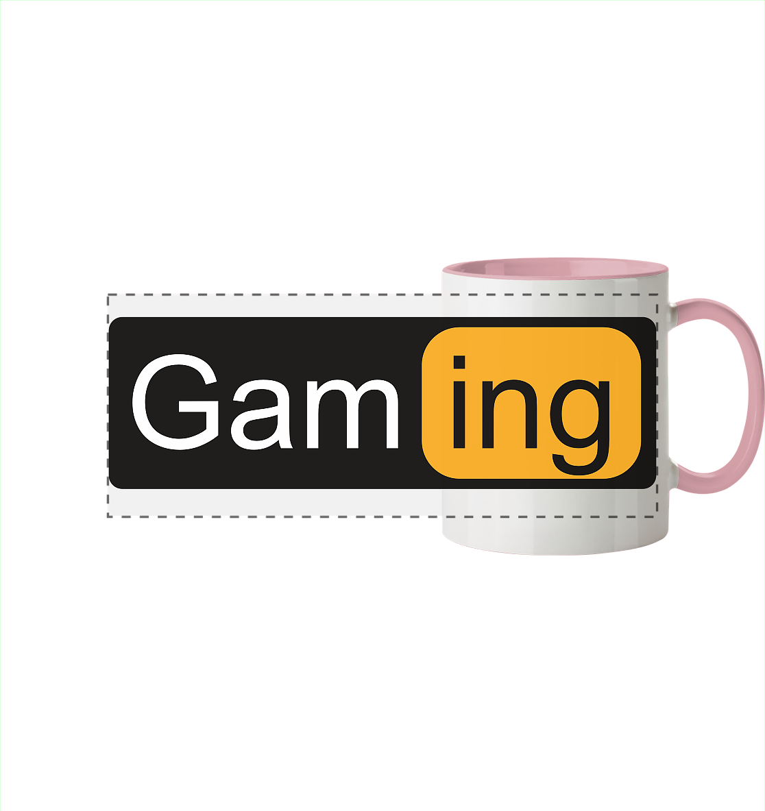 Trashball "Gaming" - Panorama Tasse zweifarbig