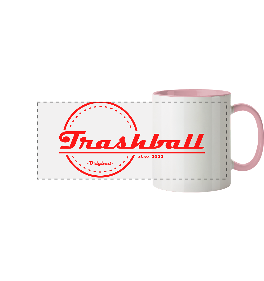 Trashball "Logo" - Panorama Tasse zweifarbig