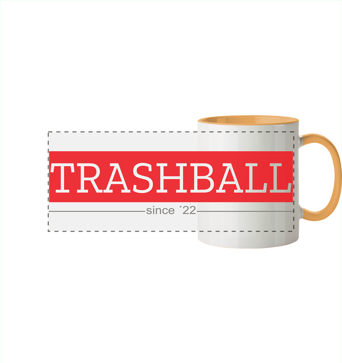 Trashball "Klassik" - Panorama Tasse zweifarbig