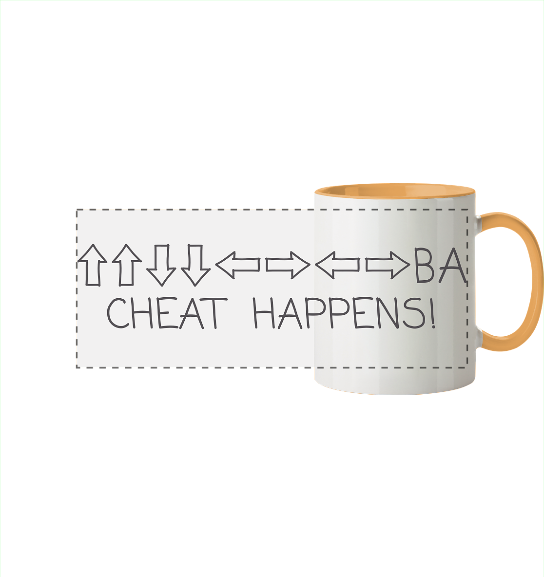 Trashball "Cheat Happens" - Panorama Tasse zweifarbig