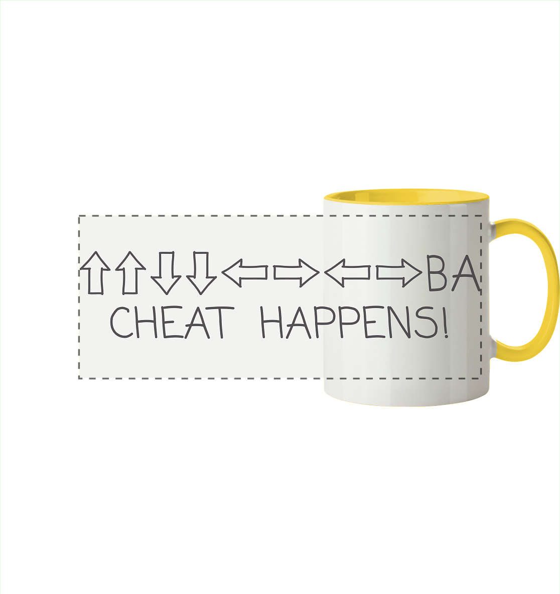 Trashball "Cheat Happens" - Panorama Tasse zweifarbig