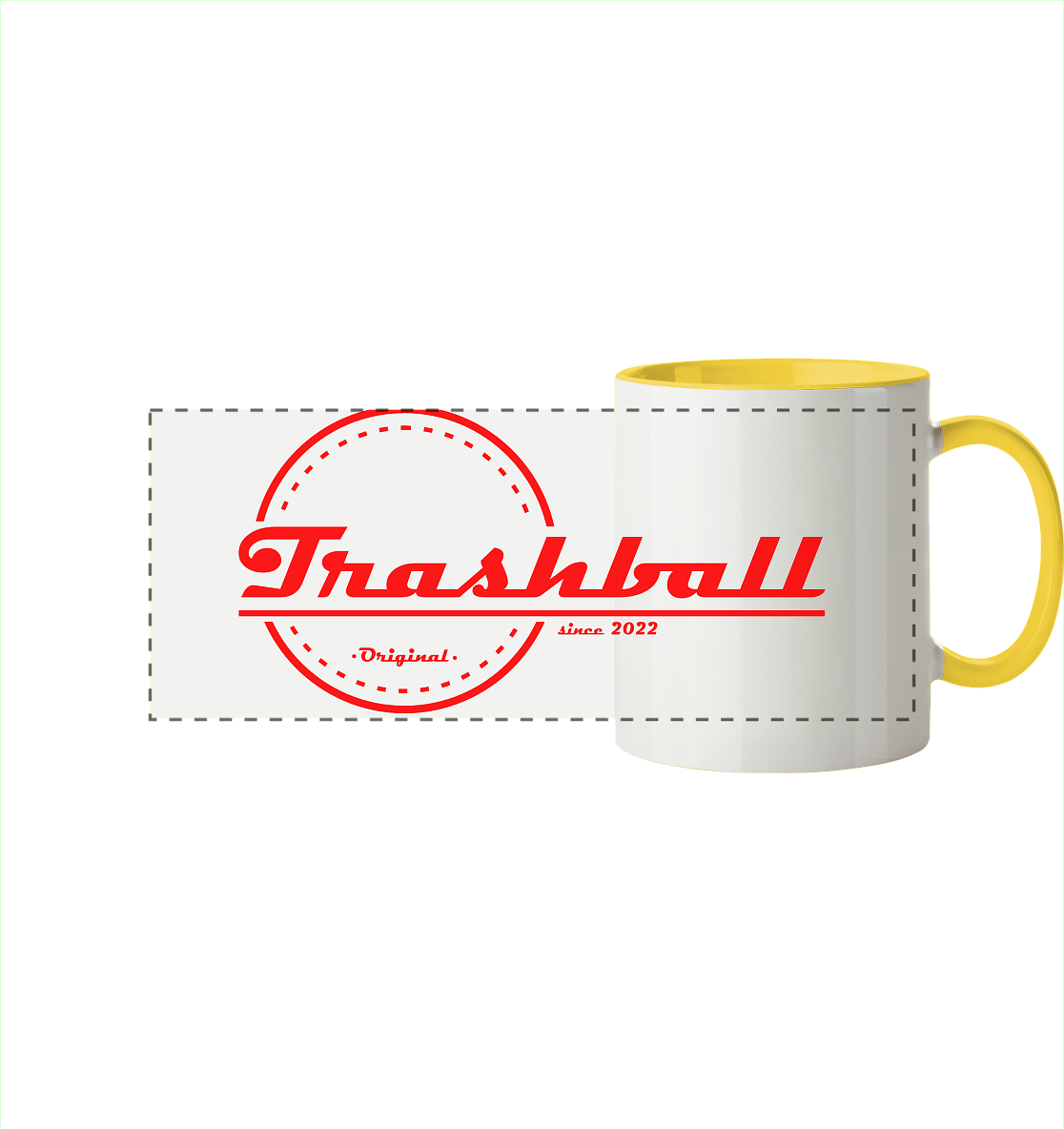 Trashball "Logo" - Panorama Tasse zweifarbig