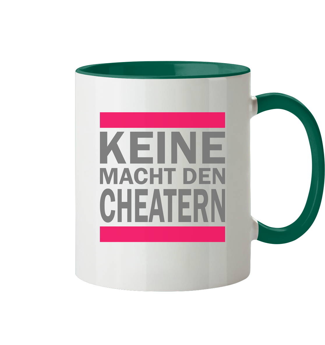 Trashball "Keine Macht den Cheatern" - Tasse zweifarbig