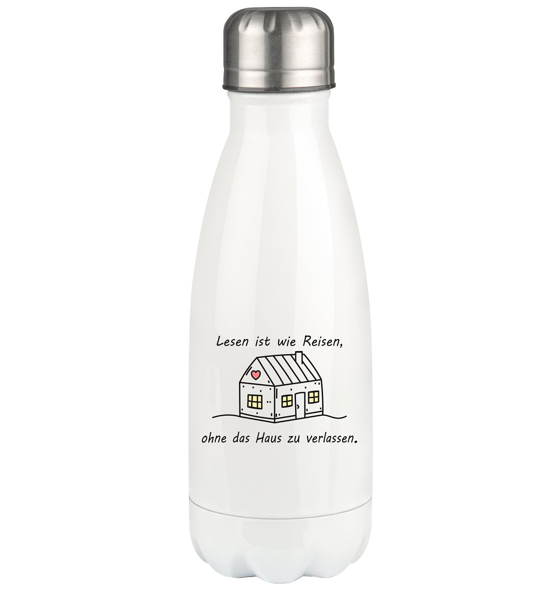 "Lesen ist wie Reisen" - Thermoflasche 350ml