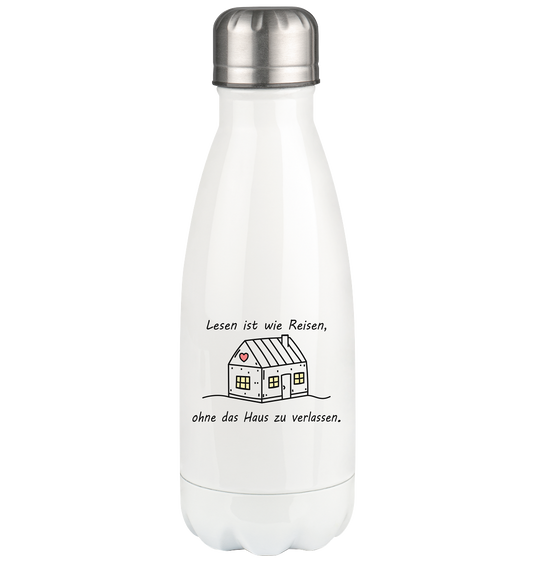 "Lesen ist wie Reisen" - Thermoflasche 350ml